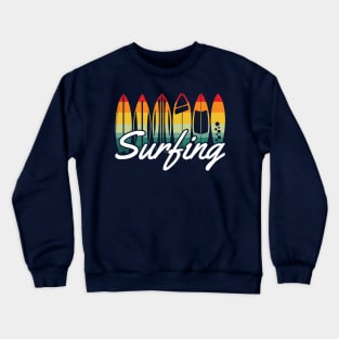 Vintage Surf Surfboards Crewneck Sweatshirt